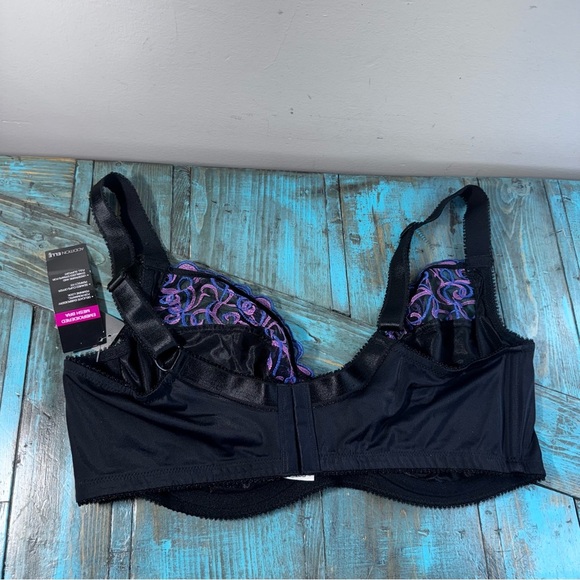 Addition Elle Black Lace Underwire Bra Size 42DD NWT Brand New - Picture 6 of 9